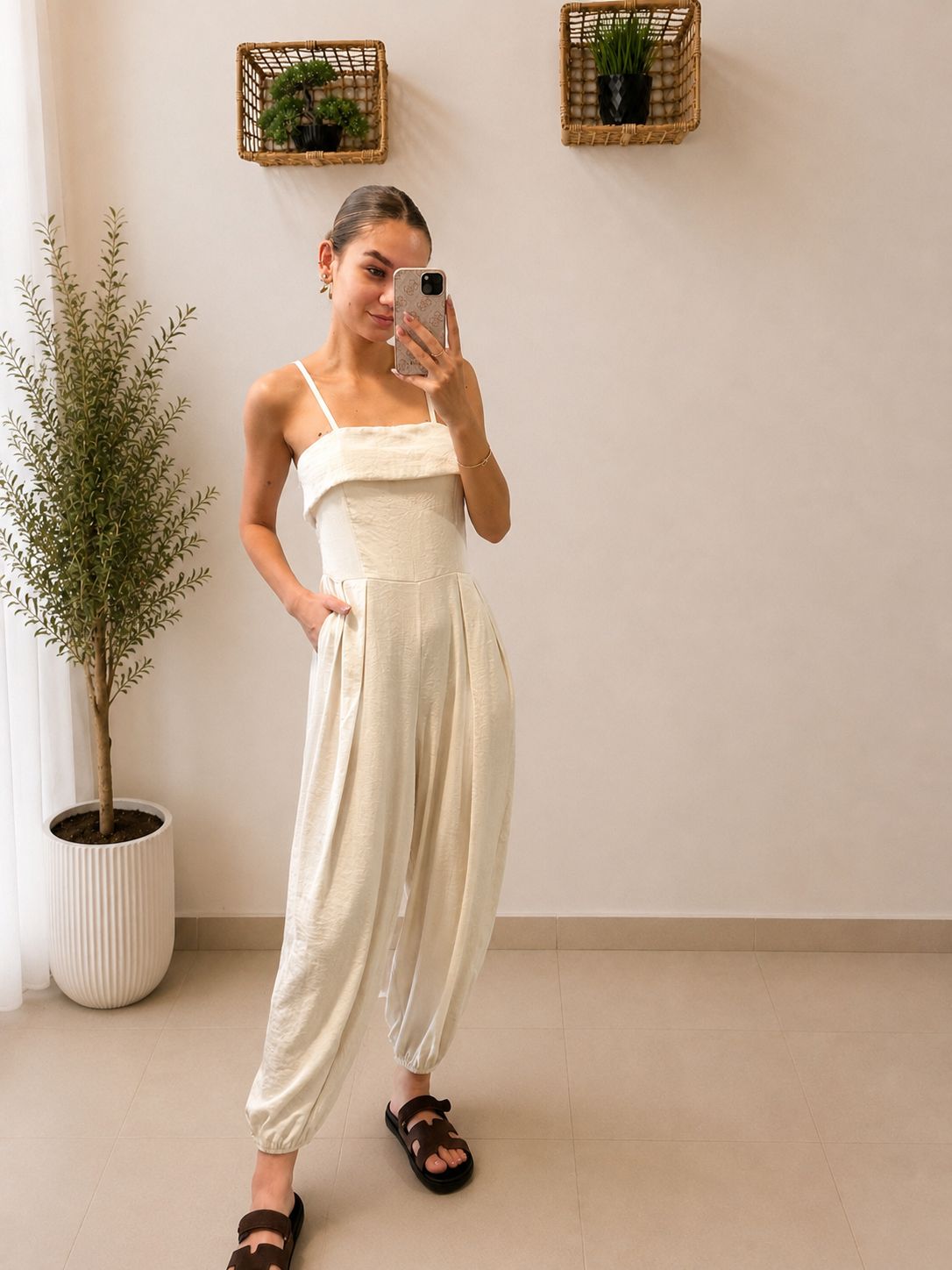 Elegantný dlhý overal