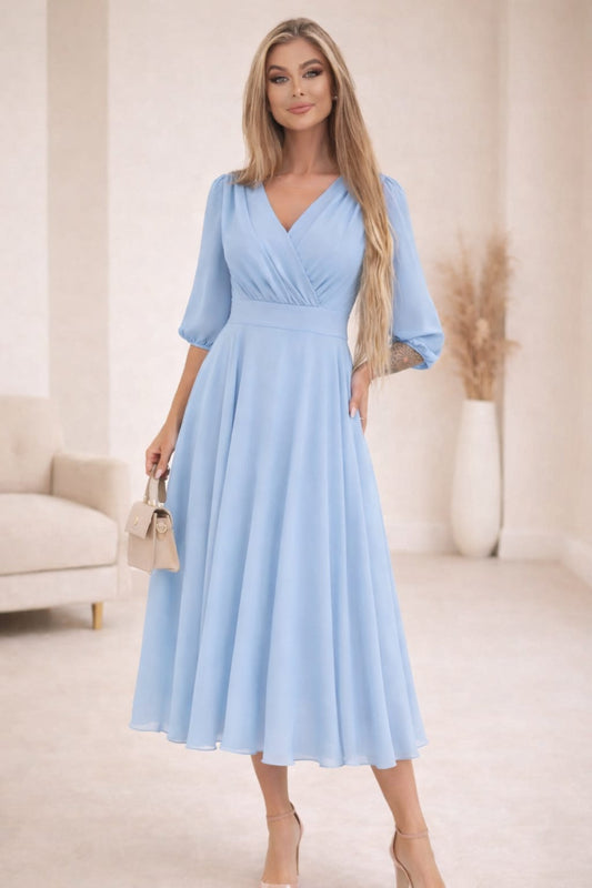 Midi šifónové šaty