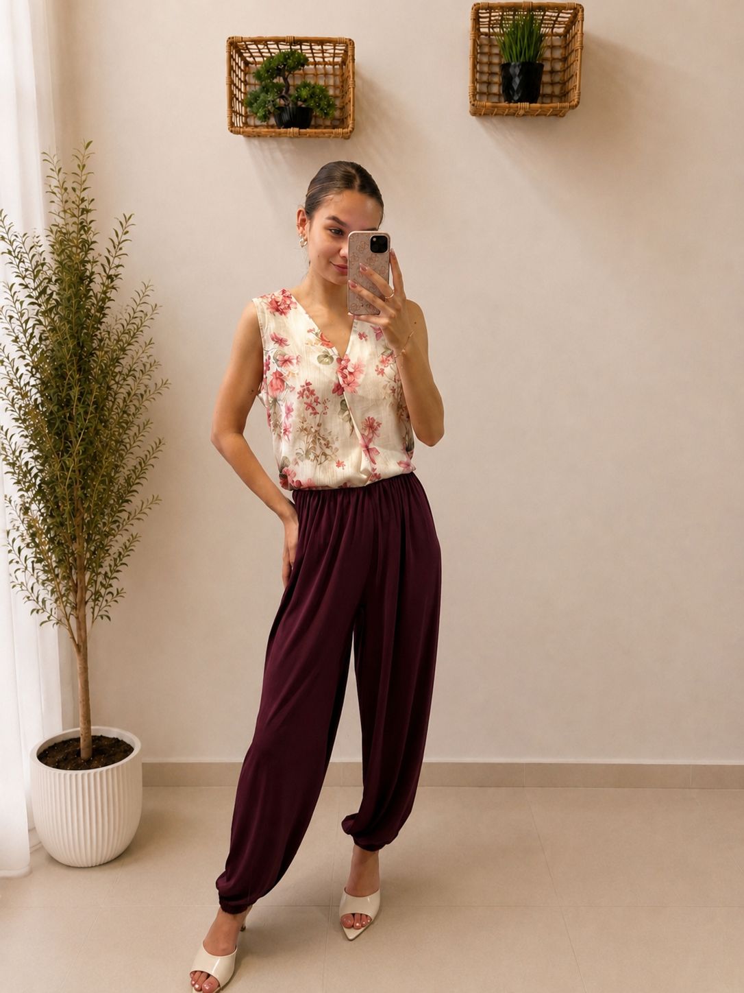 Elegantné voľné nohavice