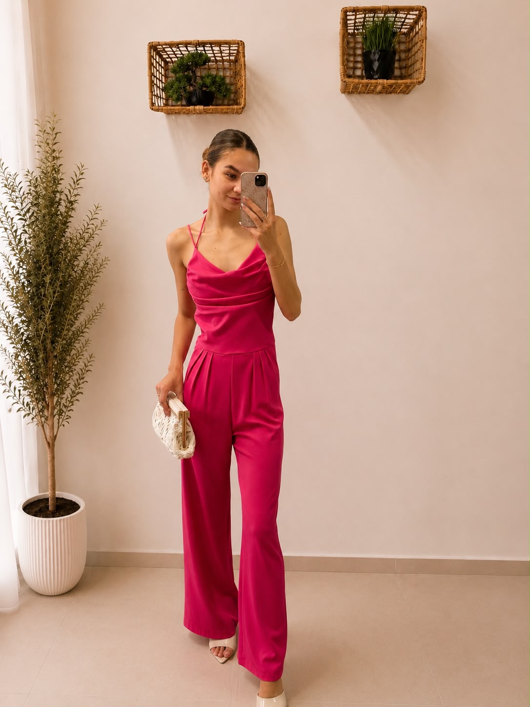 Elegantný overal so širokými nohavicami